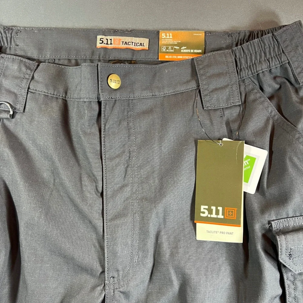 5.11 Tactical TacLite Pro Cargo Pants Gray Ripstop Teflon Utility Men's 38x34
